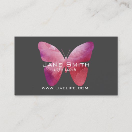 バタフライ·フリーランスのライフ·コーチ 名刺 (正面)