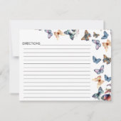 バタフライ フローラル | ブライダルシャワー レシピ カード (裏面)