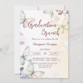 バタフライ フローラル ブライダル ブランチ 招待状