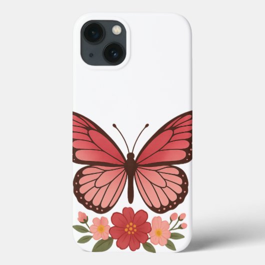 バタフライ&フローラ引用文美学 – iPhone Case-Mate iPhoneケース (裏面)