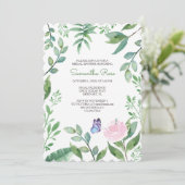 バタフライ ブライダルシャワーの招待状 招待状 (スタンド正面)