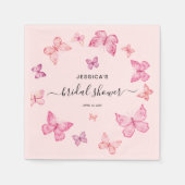 バタフライ ブライダルシャワーの装飾 スタンダードカクテルナプキン (正面)