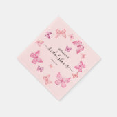 バタフライ ブライダルシャワーの装飾 スタンダードカクテルナプキン (角)