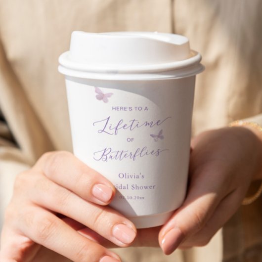バタフライ ブライダルシャワー 紙コップ
