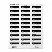 バタフライ ブライダルシャワー 返送先ラベル ラベル (フルシート)