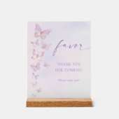 バタフライ ブライダル シャワーのお favors アクリルサイン (正面)