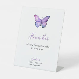 バタフライ ブライダル シャワー フラワーバー ブーケ 台座サイン