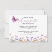 バタフライ ブライダル シャワー レシピ リクエスト 招待状 (正面)