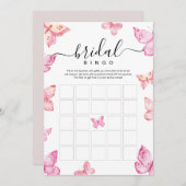 バタフライ ブライダル ビンゴ シャワー 招待状 (正面/裏面)
