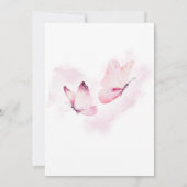 バタフライ ブライダル ブラン  ブライダル シャワー 招待状 (裏面)