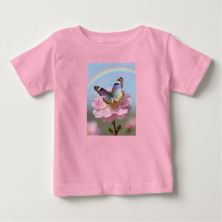 バタフライ ブリス ピンクシャツ ベビーTシャツ