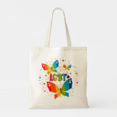 バタフライ プライド 愛は愛だ LGBT アウェアネス トートバッグ (裏面)