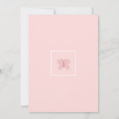 バタフライ ベイビー シャワー 招待状 (裏面)