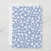 バタフライ·ベイビー·シャ男女兼用ワー·ブルー·ボーイ 招待状 (裏面)