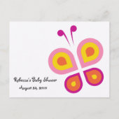 バタフライ – ベビーシャワーアドバイスカード アドバイスカード (裏面)