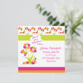 バタフライ&ベビーシャワー招待状 招待状 (スタンド正面)