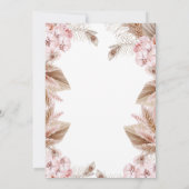 バタフライ ベビーシャワー 招待状 (裏面)