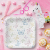 バタフライ ペーパープレート (パーティー)