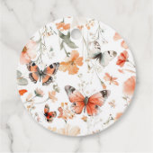 バタフライ ミード ウォーターカラー カスタム ブライダル シャワー フェイバータグ (裏面)