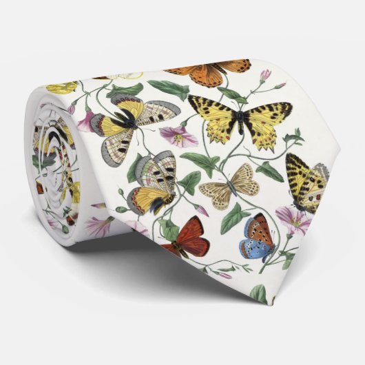 バタフライ&モスバイポールゲルヴァイス ネクタイ (ロール)