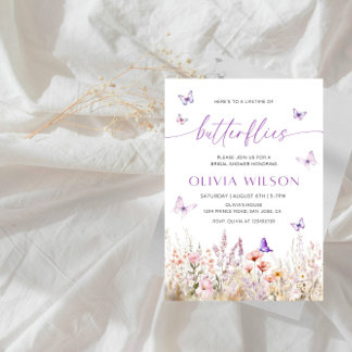 バタフライ・ライフタイム ブライダルシャワーパーティー 招待状