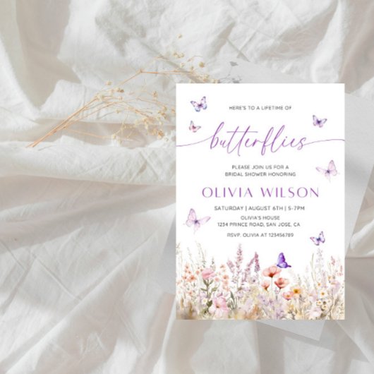 バタフライ・ライフタイム ブライダルシャワーパーティー 招待状