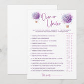 バタフライ ラリックバルーン オーバー＆アンダー ゲームカード 招待状 (正面/裏面)