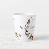バタフライ·リース·パーソナライズMug カフェラテマグ (正面)