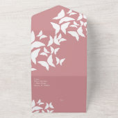 バタフライ ローズ アーシー ウェディング オールインワン招待状 (外側)