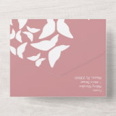 バタフライ ローズ アーシー ウェディング オールインワン招待状 (裏面)