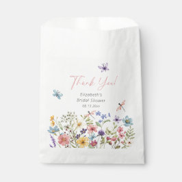 バタフライ ワイルドフラワー ガーデン ブライダル シャワー フェイバーバッグ