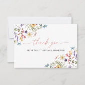 バタフライ ワイルドフラワー ガーデン 感謝カード (正面)