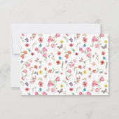 バタフライ ワイルドフラワー ブライズシャワー サンキューカード (裏面)