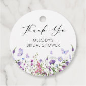 バタフライ ワイルドフラワー ブライズシャワー フェイバータグ (裏面)