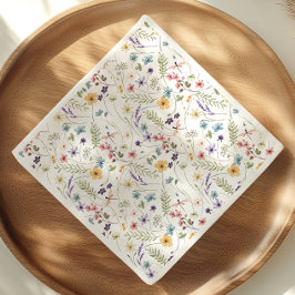 バタフライ ワイルドフラワー ブライダルシャワー ライフタイム スタンダードカクテルナプキン