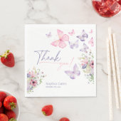 バタフライ ワイルドフラワー 感謝 スタンダードランチョンナプキン (インサイチュ)