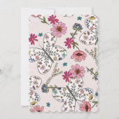 バタフライ ワイルドフラワー 招待状 (裏面)