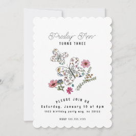 バタフライ ワイルドフラワー 招待状