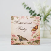 バタフライ & ヴィンテージ アーモンド ブルーム リタイアメント 招待状 (スタンド正面)