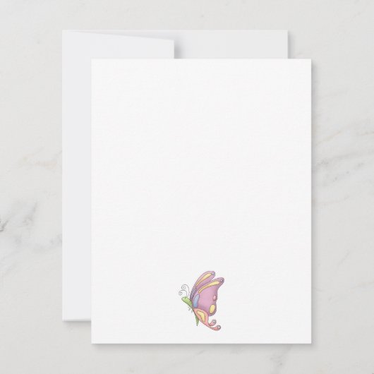 バタフライ 招待状 (裏面)