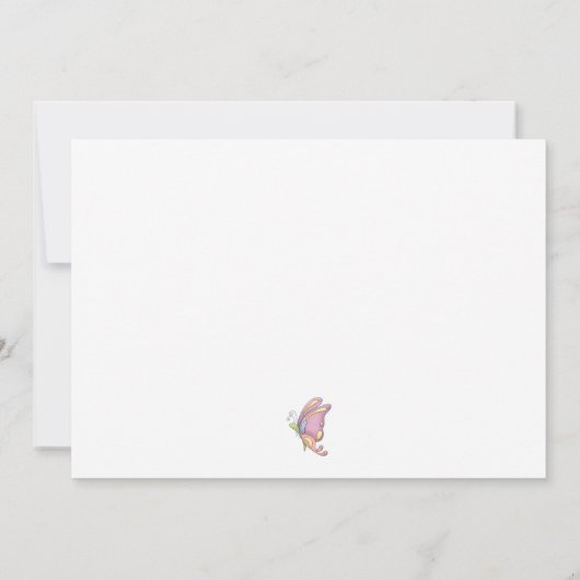 バタフライ 招待状 (裏面)