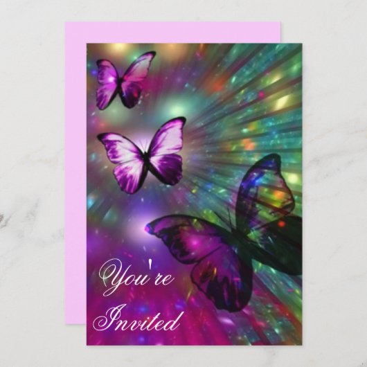 バタフライ 招待状 (正面/裏面)