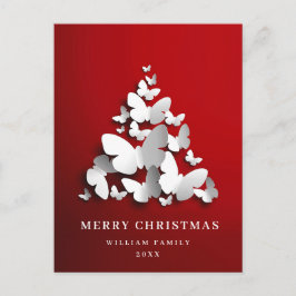 バタフライ（昆虫）オオカバマダラ、モナーククリスマスツリーグリーティングホリデー ポストカード