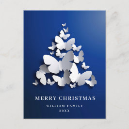 バタフライ（昆虫）オオカバマダラ、モナーククリスマスツリーグリーティングホリデー ポストカード