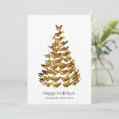 バタフライ（昆虫）オオカバマダラ、モナーククリスマス企業の挨拶 シーズンカード (スタンド正面)