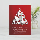 バタフライ（昆虫）オオカバマダラ、モナークホリデークリスマスパーティー 招待状 (スタンド正面)