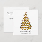 バタフライ（昆虫）オオカバマダラ、モナーク企業のクリスマスグリーティングホール シーズンカード (正面/裏面)