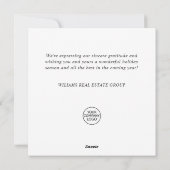 バタフライ（昆虫）オオカバマダラ、モナーク企業のクリスマスグリーティングホール シーズンカード (裏面)