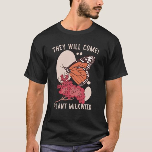 バタフライ(昆虫)オオカバマダラ、モナーク Tシャツ (正面)