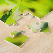 バタフライ（昆虫）マルハナバチと花オーバーサイズ ジグソーパズル (側面)